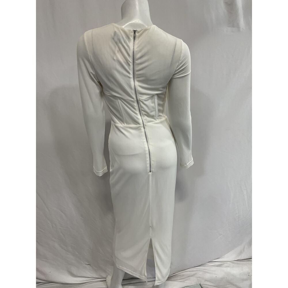 Bardot 'Ramona' White Corset Mesh Dress Size 6 - Picture 3 of 5